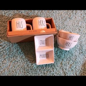 New Rae Dunn HIS&HERS and JUST Married Set